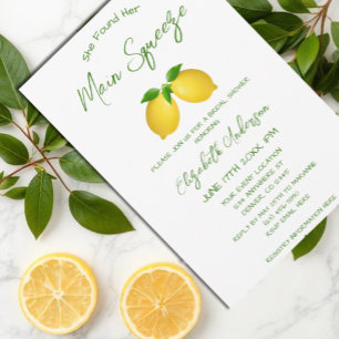 Main Squeeze Lemon Bridal Shower Invitation