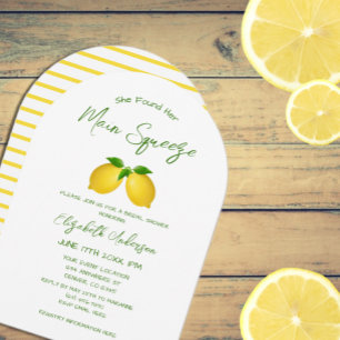 Main Squeeze Lemon Bridal Shower Invitation
