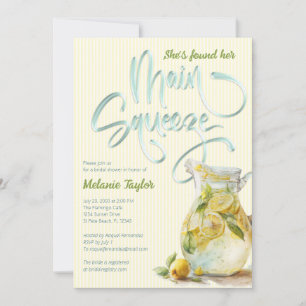 Main Squeeze Lemon Bridal Shower Invitation