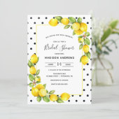 Main Squeeze Lemon Bridal Shower Invitation (Standing Front)