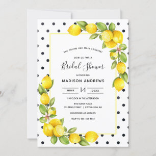 Main Squeeze Lemon Bridal Shower Invitation