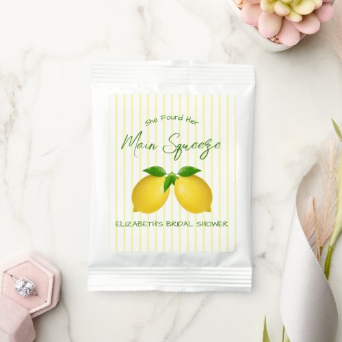 Main Squeeze Lemon Bridal Shower Lemonade Drink Mix