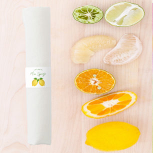 Main Squeeze Lemon Bridal Shower Napkin Bands