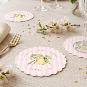 Main Squeeze Lemon Bridal Shower  Paper Coaster