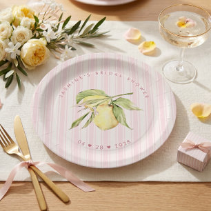 Main Squeeze Lemon Bridal Shower Paper Plates