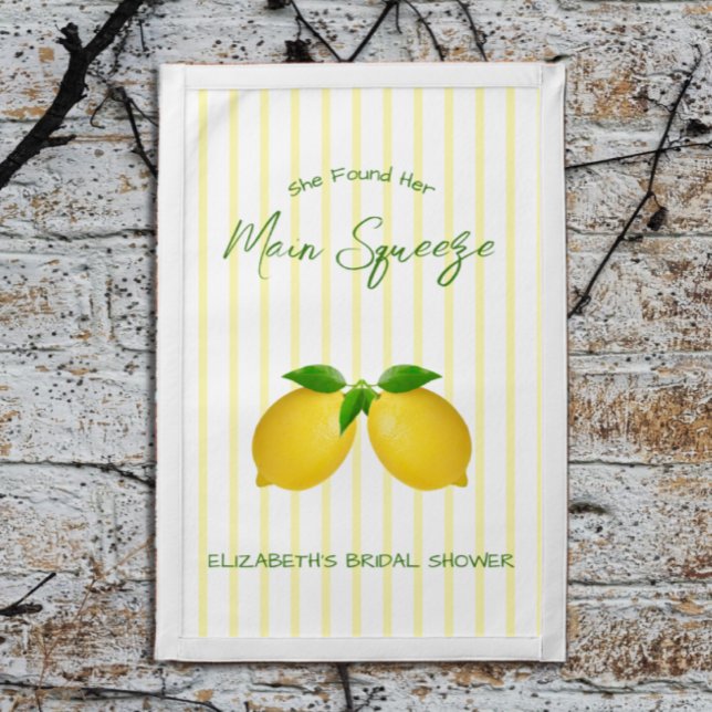 Main Squeeze Lemon Bridal Shower Pennant (Creator Uploaded)