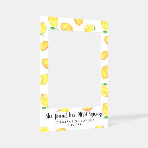 Main Squeeze Lemon Bridal Shower Photo Booth Selfie Frame