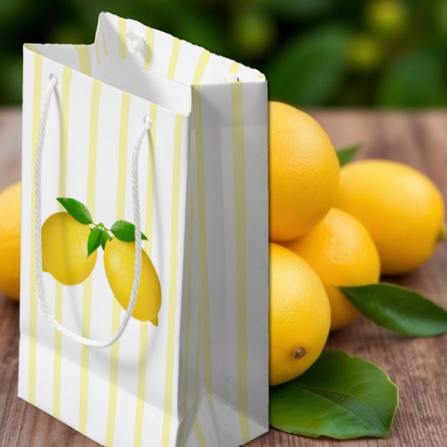 Main Squeeze Lemon Bridal Shower Small Gift Bag (Creator Uploaded)