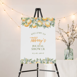 Main Squeeze Lemon Bridal Shower Welcome Foam Board