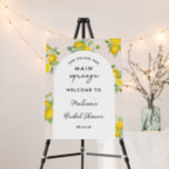 Main Squeeze Lemon Bridal Shower Welcome Sign<br><div class="desc">She Found Her Main Squeeze Lemon Bridal Shower Welcome Sign</div>