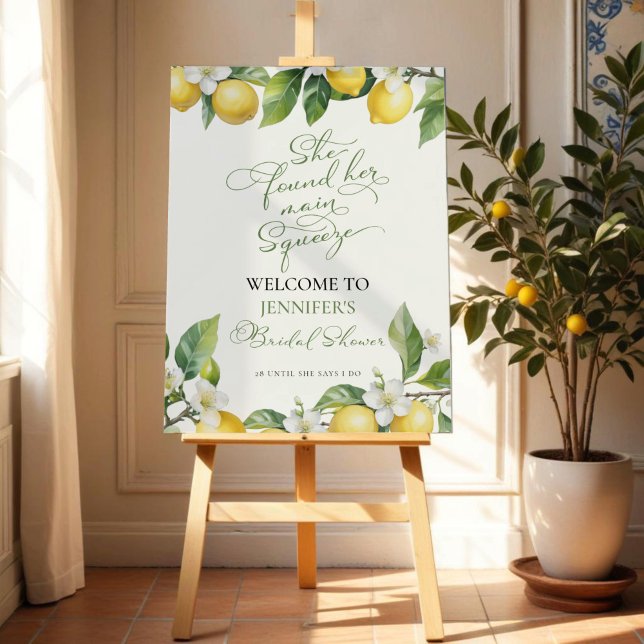 Main Squeeze | Lemon Bridal Shower Welcome Sign (Creator Uploaded)