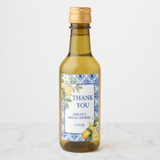 MAIN SQUEEZE LEMON BRIDAL SHOWER WINE LABEL