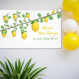 Main Squeeze Lemon Gender Neutral Baby Shower Banner