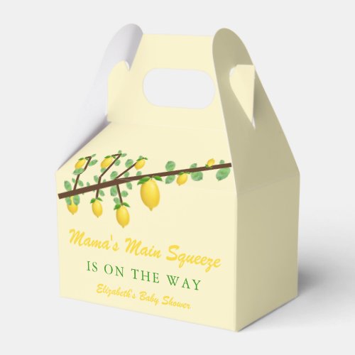 Main Squeeze Lemon Gender Neutral Baby Shower Favor Boxes