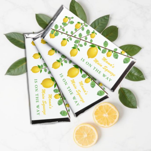 Main Squeeze Lemon Gender Neutral Baby Shower Hershey Bar Favors (Creator Uploaded)