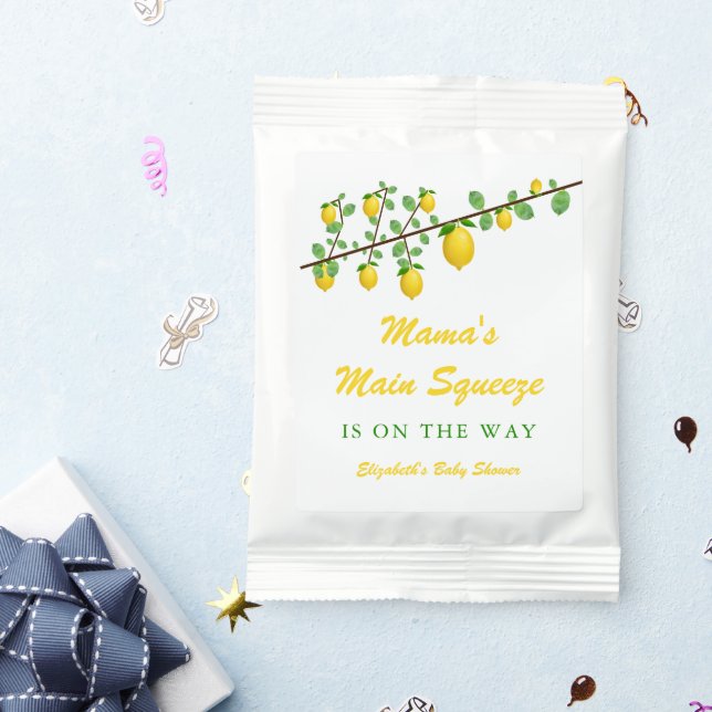Main Squeeze Lemon Gender Neutral Baby Shower Lemonade Drink Mix (Packets)