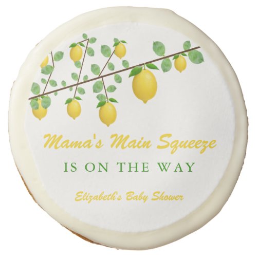 Main Squeeze Lemon Gender Neutral Baby Shower Sugar Cookie