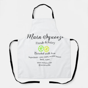 Main squeeze lemon juice homemade business name  apron