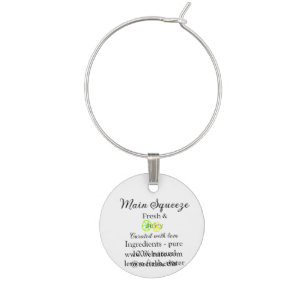 Main squeeze lemon juice homemade business name  wine charm