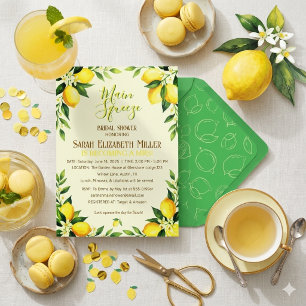 Main Squeeze Lemon Summer Bridal Shower Invitation