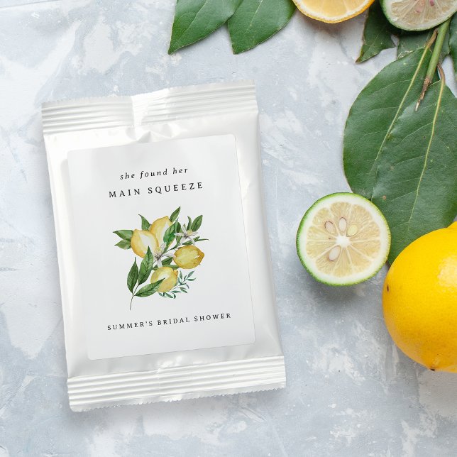 Main Squeeze Lemon Themed Bridal Shower Favor Lemonade Drink Mix (Creator Uploaded)