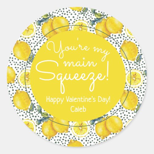 Main Squeeze Lemon Valentine Sticker