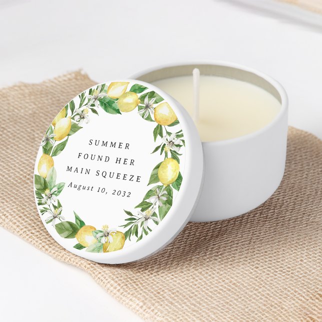 Main Squeeze Lemon Wreath Bridal Shower Mini Candle Favors (Creator Uploaded)