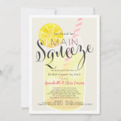 Main Squeeze Lemonade Jar Bridal Shower by Mail Invitation (Front)