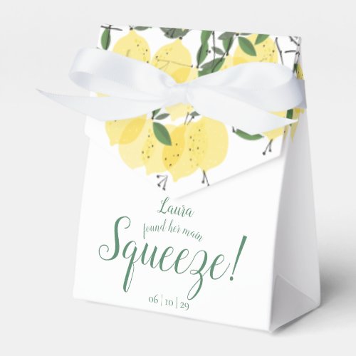 Main Squeeze Lemons Bridal Shower  Favor Boxes