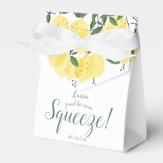 Main Squeeze Lemons Bridal Shower  Favor Boxes (Front Side)