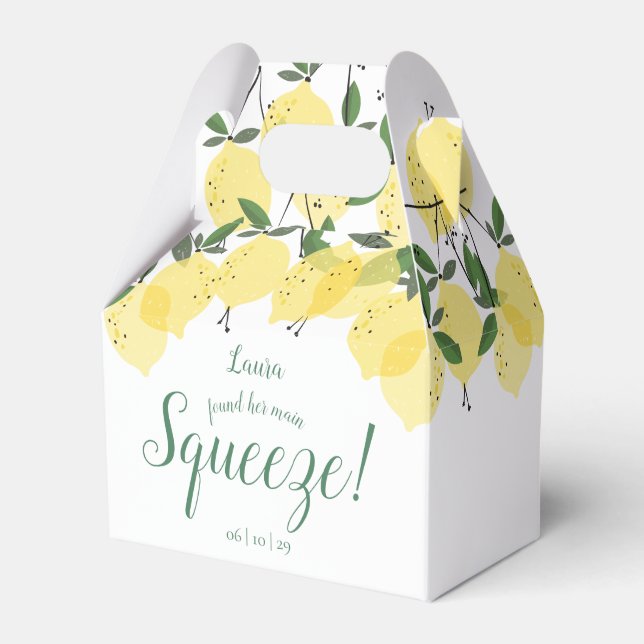 Main Squeeze Lemons Bridal Shower  Favor Boxes (Front Side)