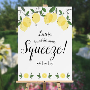 Main Squeeze Lemons Bridal Shower Sign