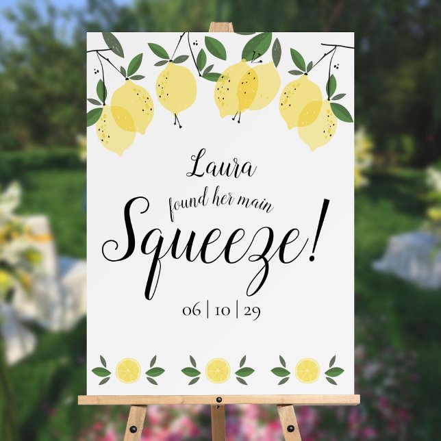 Main Squeeze Lemons Bridal Shower Sign (Creator Uploaded)