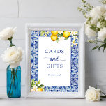 Main Squeeze Lemons Cards & Gifts Poster<br><div class="desc">This bridal shower design features a bright blue theme with citrus.</div>