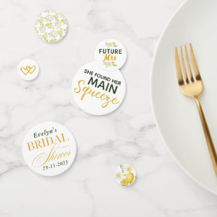 Main Squeeze Lemons Eucalyptus Rose Bridal Shower Confetti
