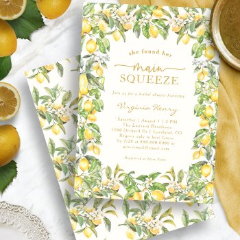 Main Squeeze Lemons Invitation by The_Painted_Paperie at Zazzle