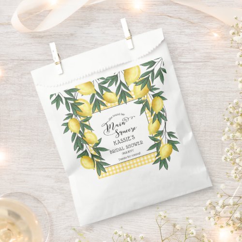 Main Squeeze Lemons Tropical Bridal Shower Favor Bag