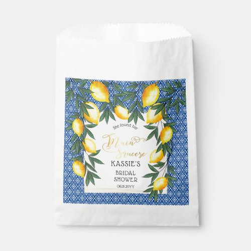 Main Squeeze Lemons Tropical Bridal Shower Favor Bag