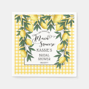 Main Squeeze Lemons Tropical Bridal Shower Napkins