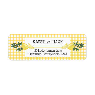Main Squeeze Lemons Tropical Return Address Label