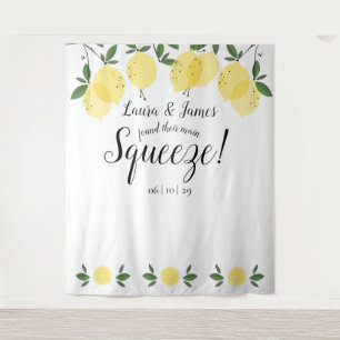 Main Squeeze Lemons Wedding Shower Photo Backdrop