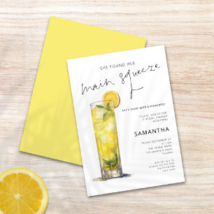 Main Squeeze Limoncello Glass Bridal Shower Invitation