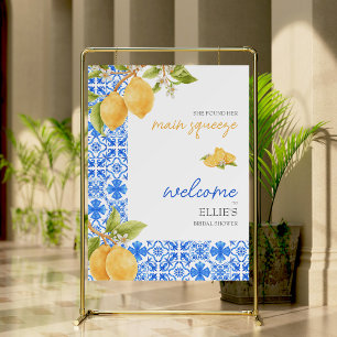 Main Squeeze Mediterranean Lemon Bridal Shower Foam Board