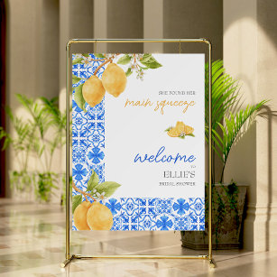 Main Squeeze   Mediterranean Lemon Bridal Shower  Foam Board