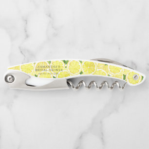 Main Squeeze Modern Simple Lemon Bridal Shower Waiter's Corkscrew