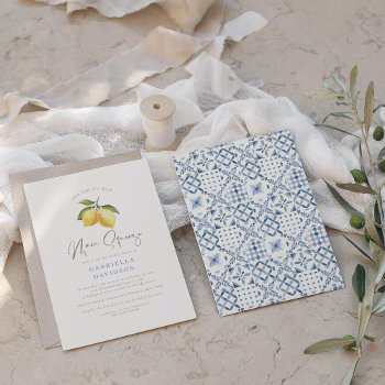 Main Squeeze Modern Watercolor Lemon Bridal Shower Invitation by invitationsandstamps at Zazzle