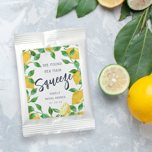 Main Squeeze  Personalized Bridal Shower Favor Lemonade Drink Mix