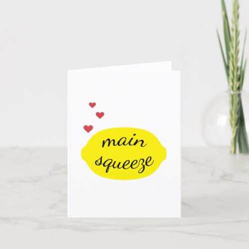 Main Squeeze Valentines Day Thank You Card