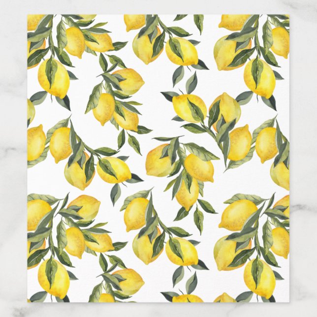 Main Squeeze Wedding or Shower Mediterranean Lemon Envelope Liner (Design)