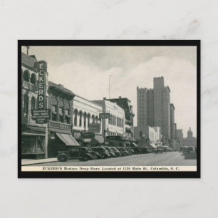 Main St., Columbia, SC Vintage Postcard